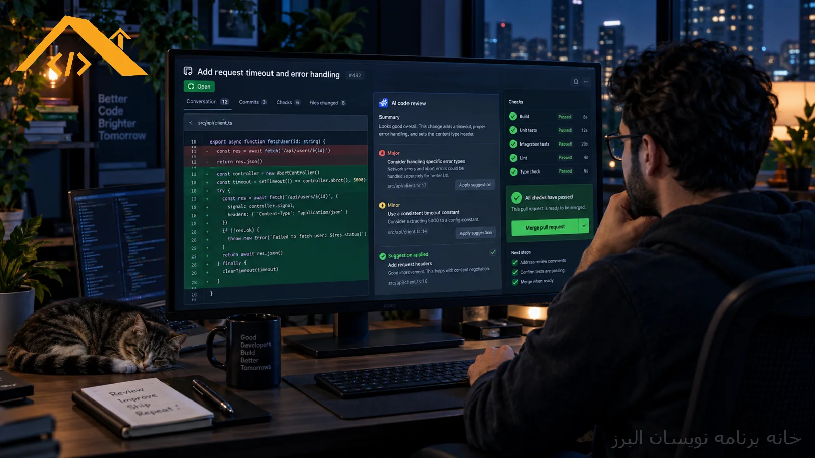 آموزش GitHub Copilot Code Review؛ بازبینی امن Pull Request و مدیریت پیشنهادها